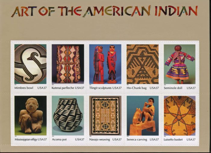 Forever Stamps USPS First-Class Art of The American Indian Postage Stamps 5 Booklets (10PCS/Booklet)