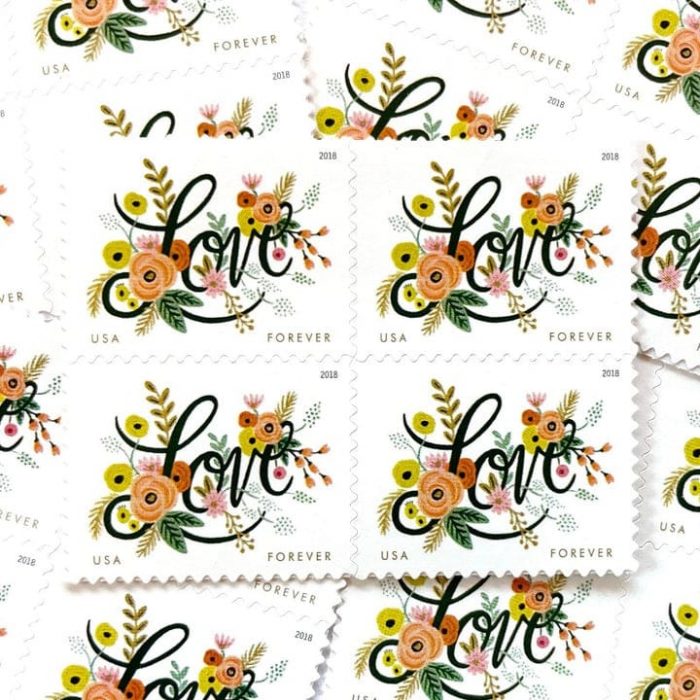 100 USPS Love Flourishes 2018 Forever Stamps - Booklet of 20 Postage Stamps(20PCS/Booklet) - Image 3