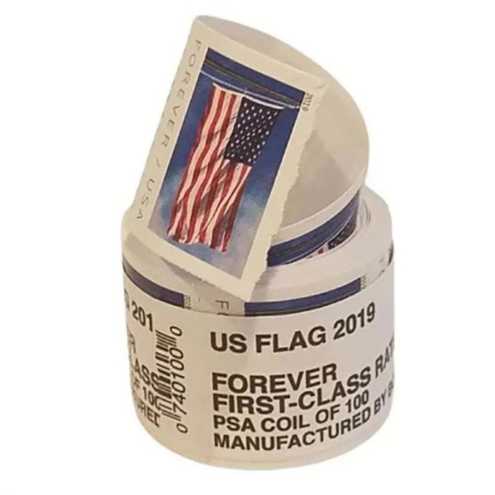 100 Forever Stamps 2019 U.S. Flag USPS First-Class Postage Stamps 1 Coil of 100 PCS/Roll - Image 3