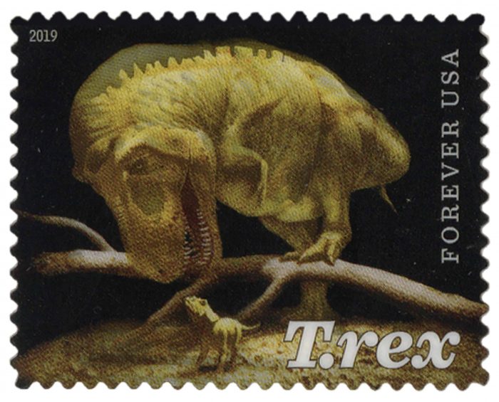 Forever Stamps 2019 First-Class Tyrannosaurus Rex Postage Stamps 5 Booklets (16PCS/Booklet) - Image 4