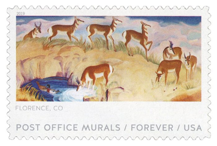 Post Office Murals Pane First-Class Mail Forever Postage Stamps 5 Booklets (10PCS/Booklet) - Image 3