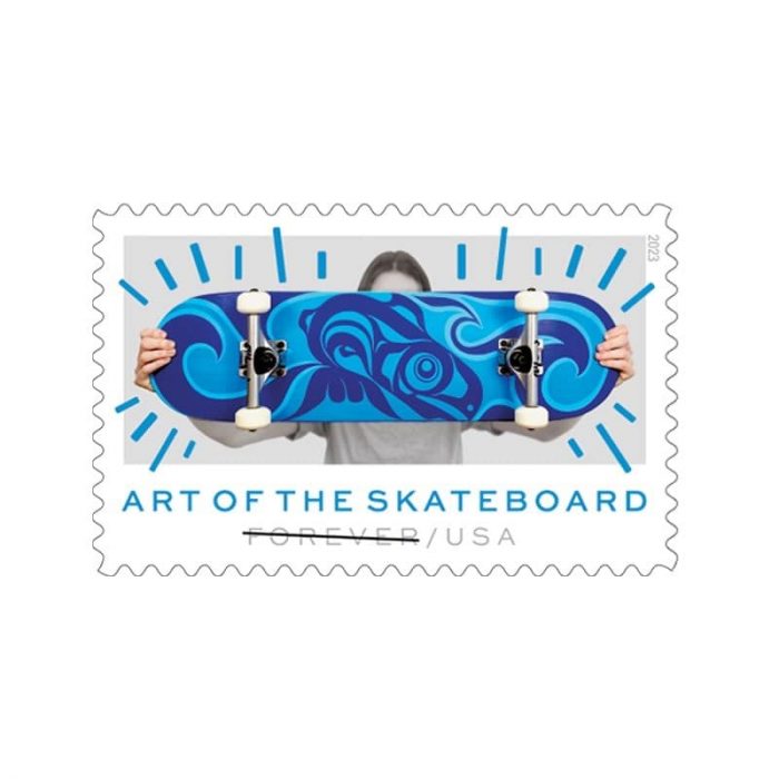 100 Forever Stamps 2023 USPS First-Class Art of the Skateboard Postage 5 Booklets (20PCS/Booklet)