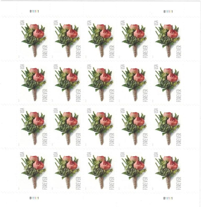 100 USPS Celebration Boutonniere 2017 Forever Stamps - Booklet of 20 Postage Stamps - Image 3