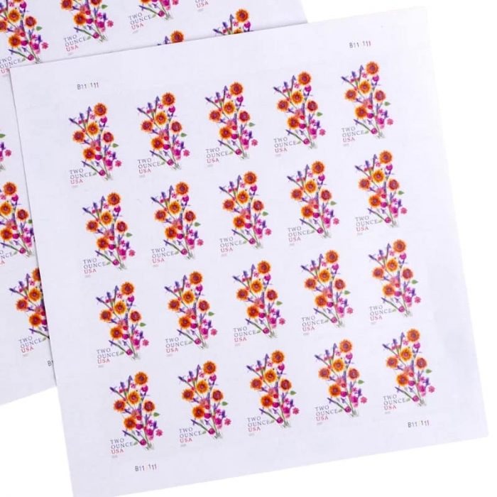 100 USPS Sunflower Bouquet Two Ounce Forever Stamps - Booklet of 20 Postage Stamps - For Wedding Invitations - Image 3